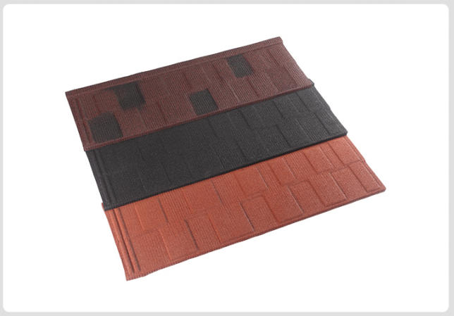 Shingle stone coated metal roof tiles